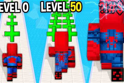 Monster School: Spider-Man Giant Rush GamePlay Mobile Game Runner Max Level – Minecraft Animation