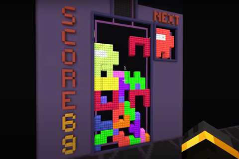 This Minecraft player built a working Tetris minigame