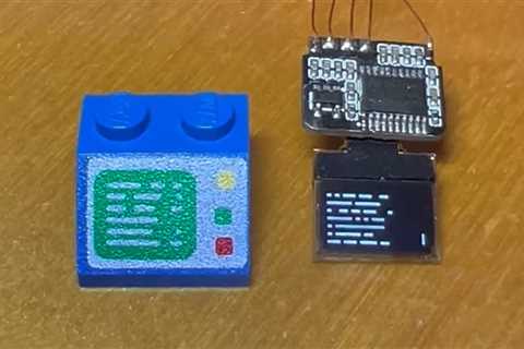 DIY Lego OLED monitor looks like a tiny text adventure display