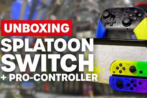 Splatoon 3 Nintendo Switch OLED + Pro Controller Unboxing