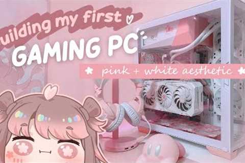 building my first gaming PC 🌸 $1800 pink + white aesthetic build ✨ rtx 3080