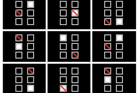 How do I solve this Black and White Square Box puzzle? It features 3 rows and 3 columns and in each ..