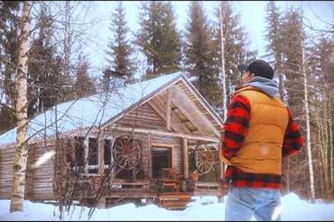 Abandoned Off Grid Cabin Trapped in Snowstorm – No Food, No Heat, Wolves Outside