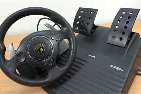 RARE .. Lamborghini Playstation 2 Arcade Racing Wheel Solution By Atomic